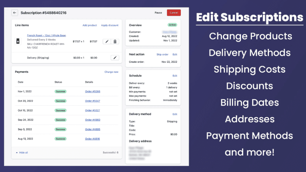 Screenshot of PayWhirl Subscription Payments product